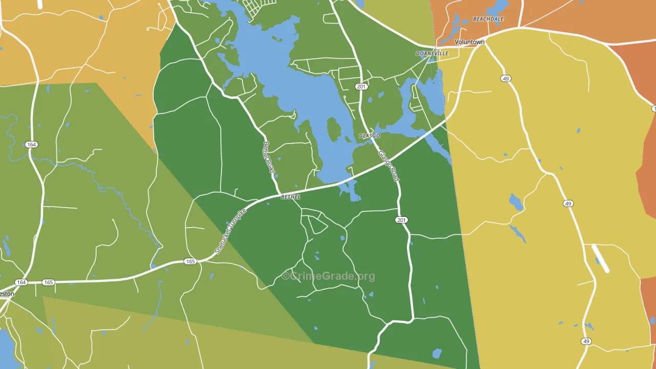 Glasgo, CT Map of Assault Rates