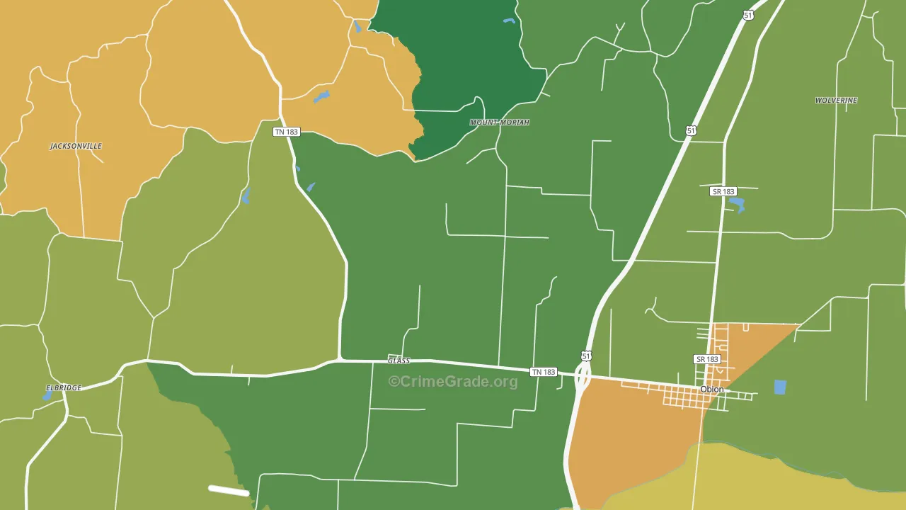 Glass, TN Map of Assault Rates