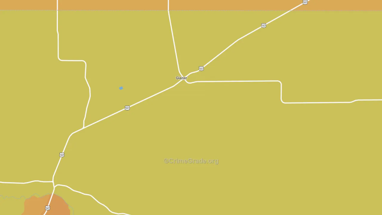 Glazier, TX Map of Assault Rates