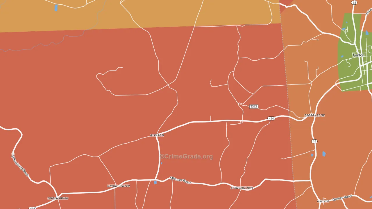 Gleason, PA Map of Assault Rates