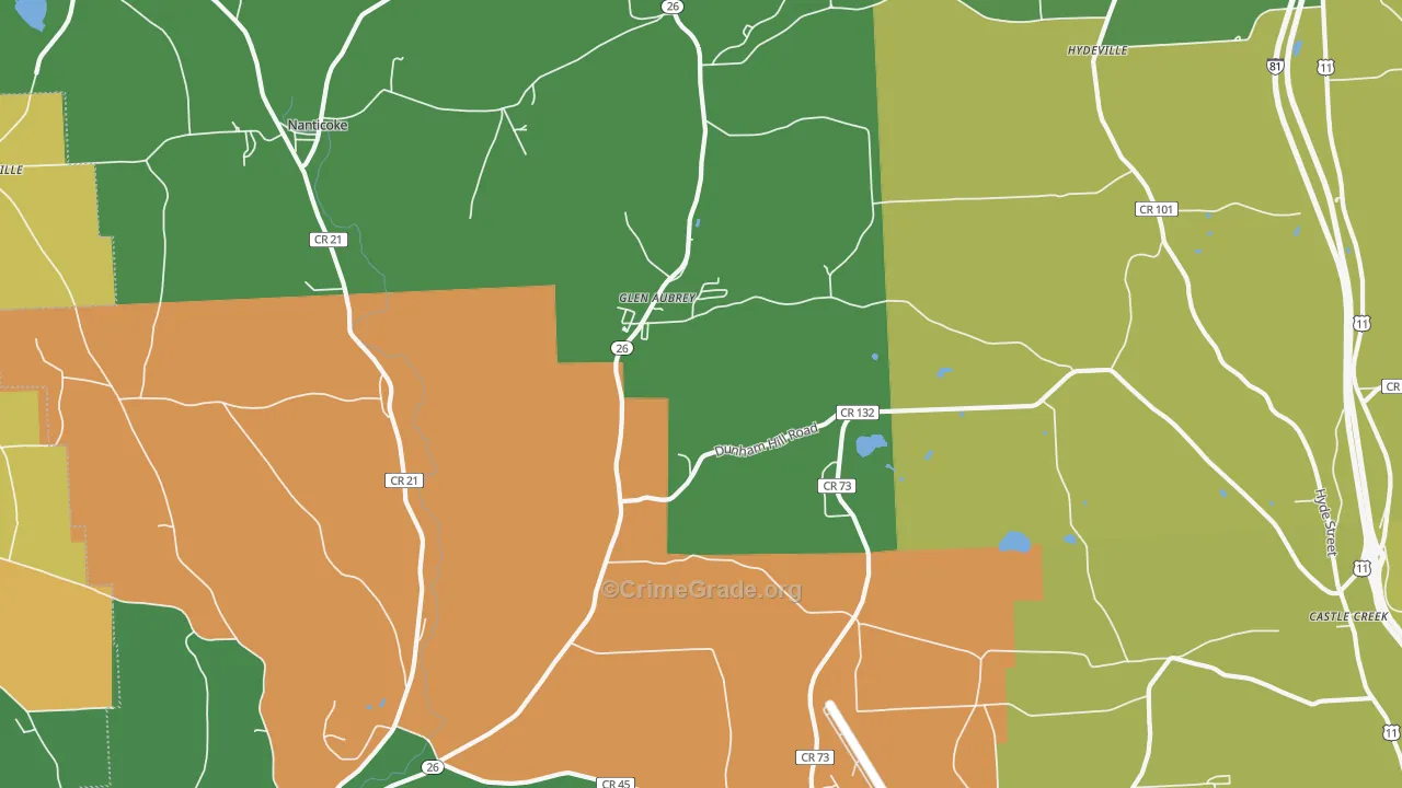 Glen Aubrey, NY Map of Assault Rates