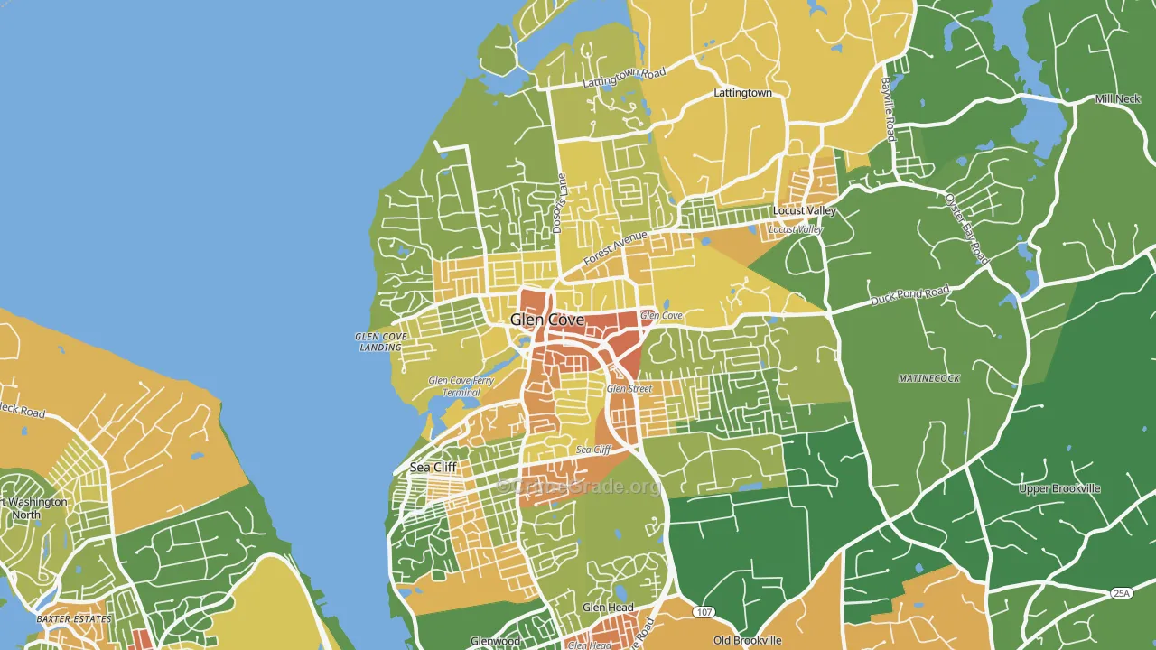 Glen Cove, NY Map of Assault Rates