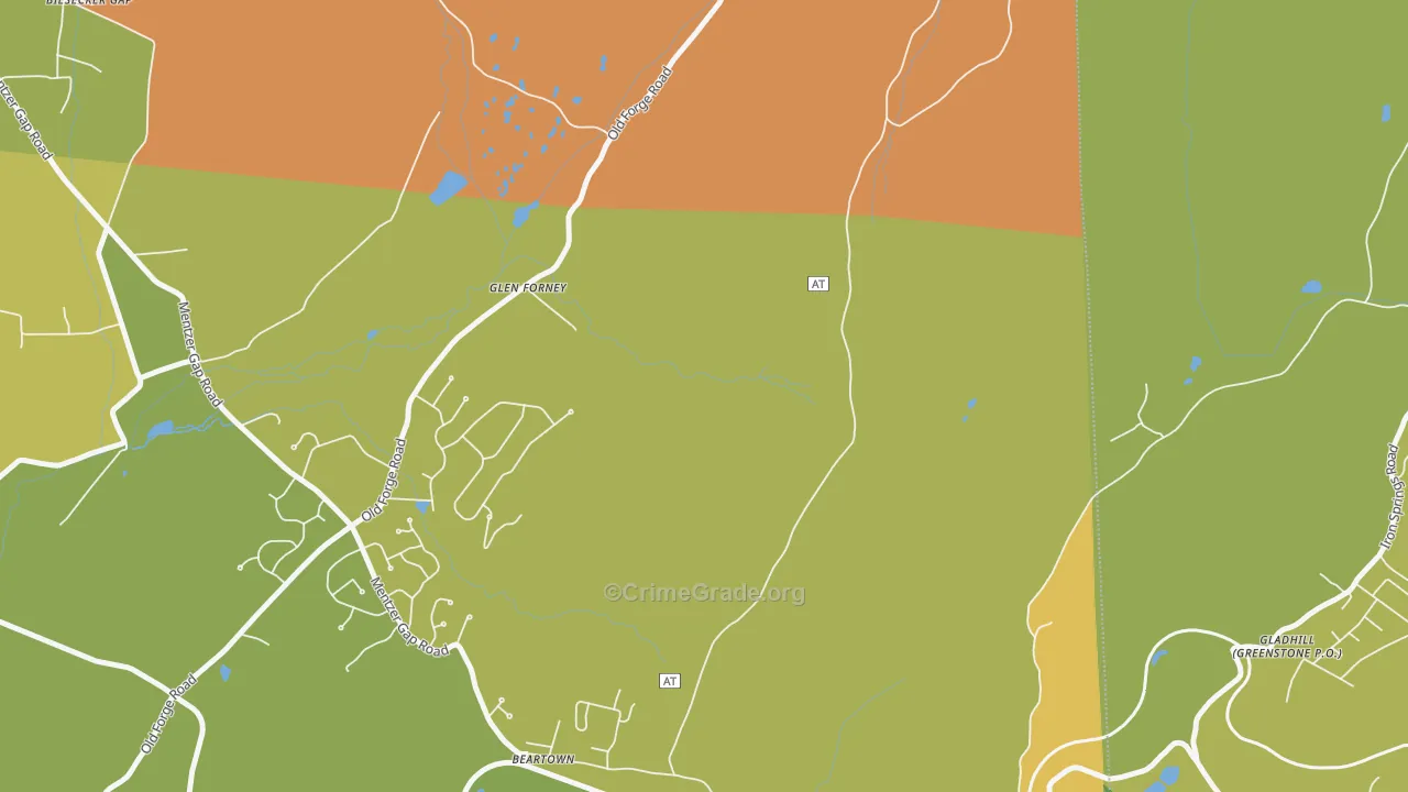 Glen Forney, PA Map of Assault Rates