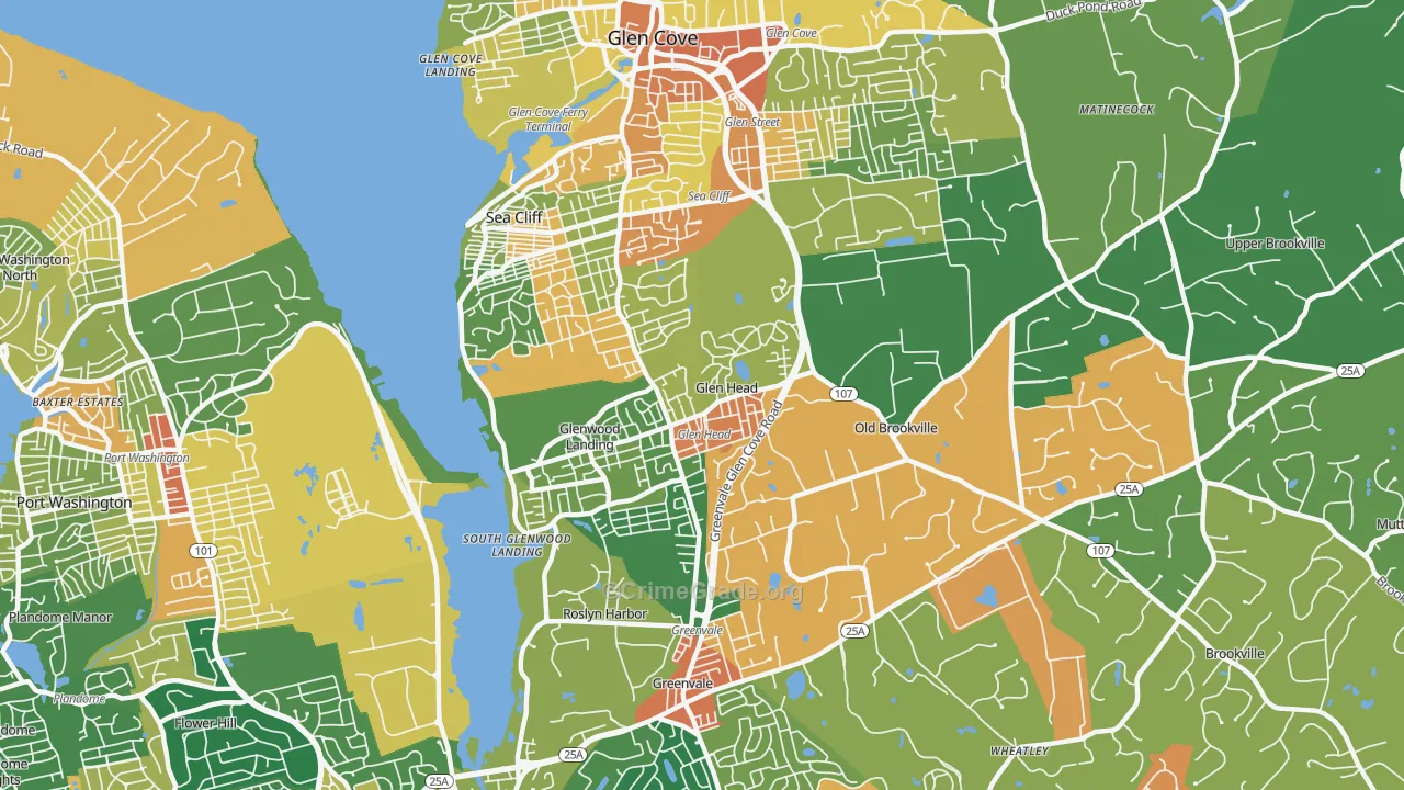 Glen Head, NY Map of Assault Rates