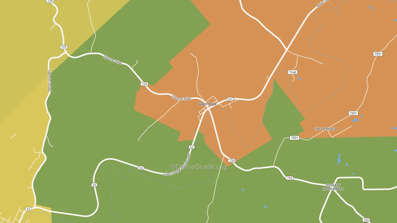 Glen Hope, PA Map of Assault Rates