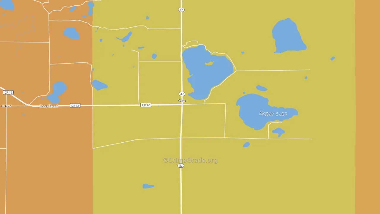 Glen, MN Map of Assault Rates