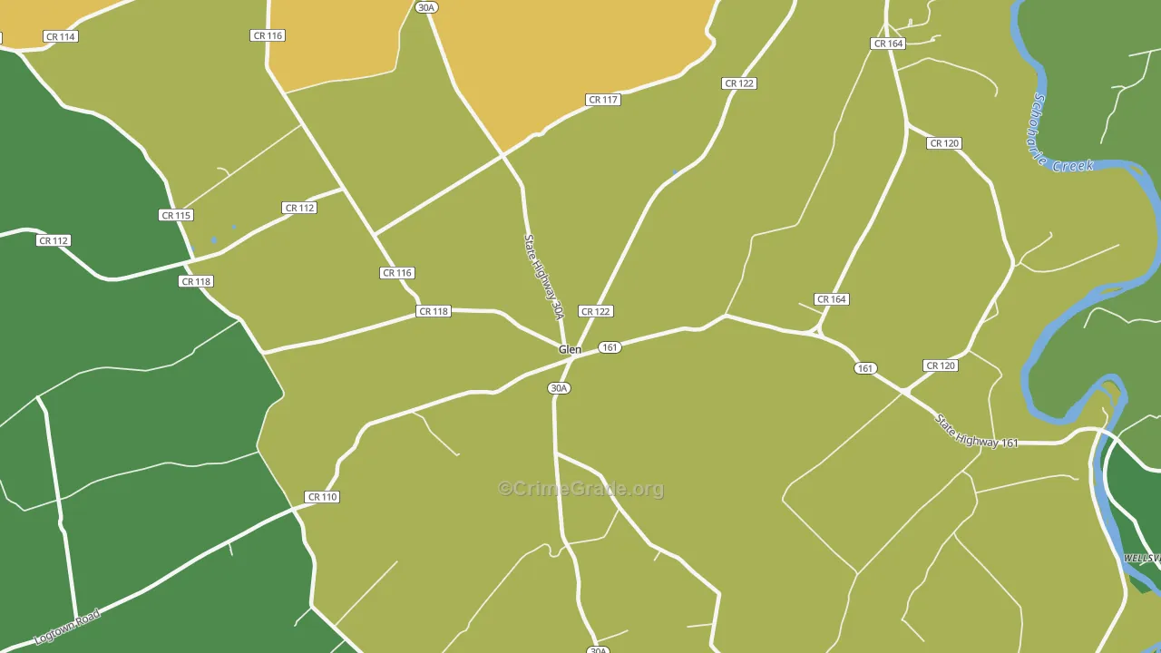 Glen, NY Map of Assault Rates