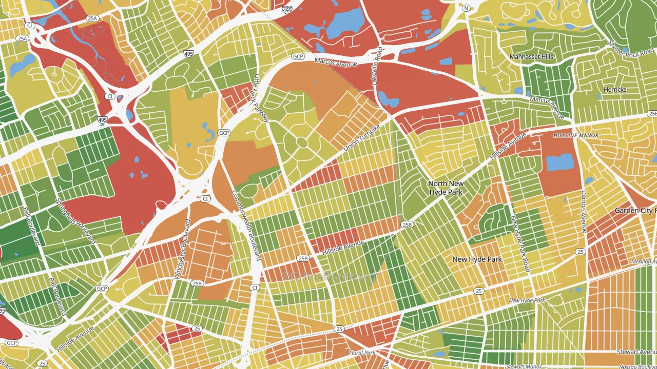 Glen Oaks, Queens, NY Map of Assault Rates