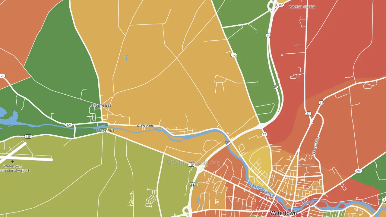 Glen Park, NY Map of Assault Rates