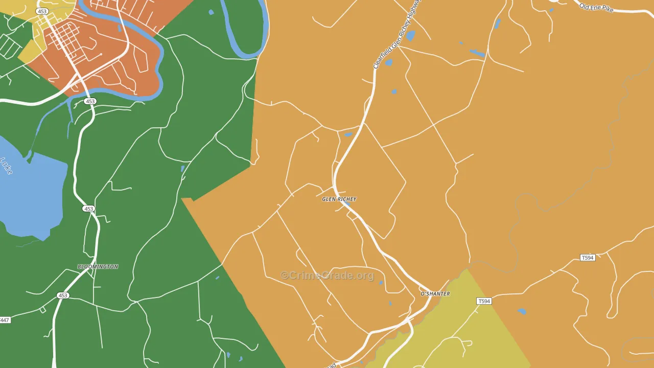 Glen Richey, PA Map of Assault Rates