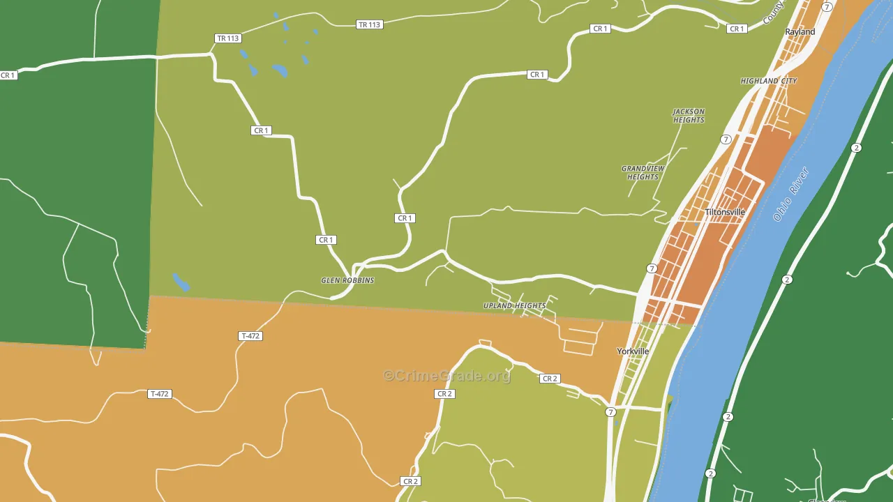 Glen Robbins, OH Map of Assault Rates