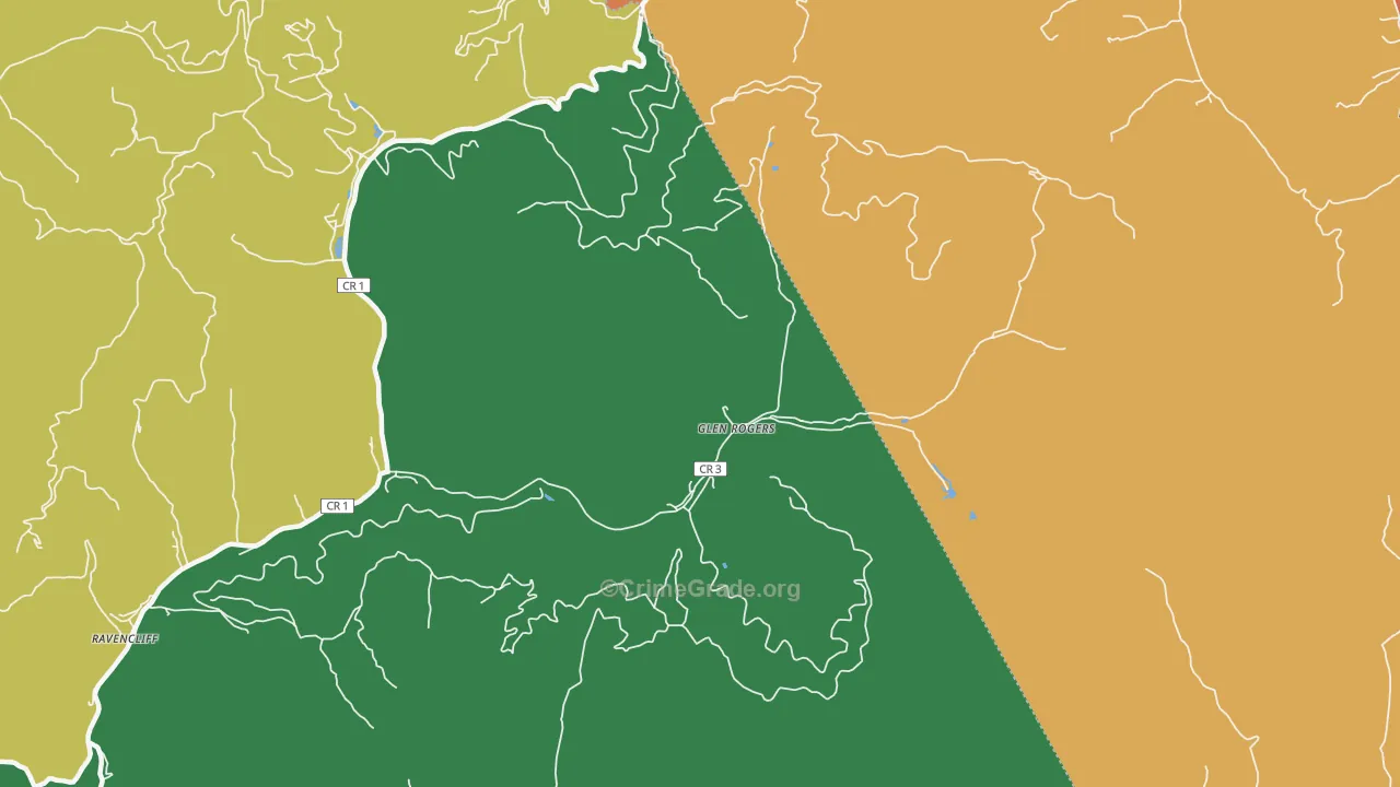 Glen Rogers, WV Map of Assault Rates