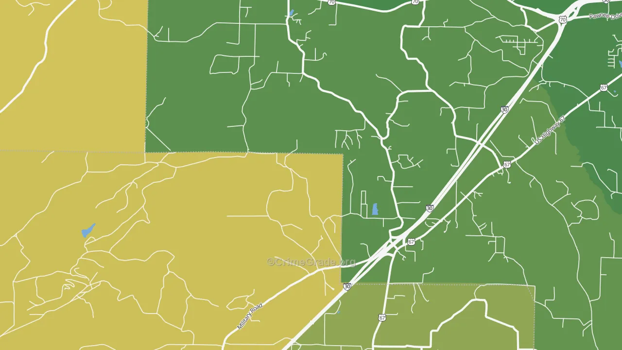 Glen Rose, AR Map of Assault Rates