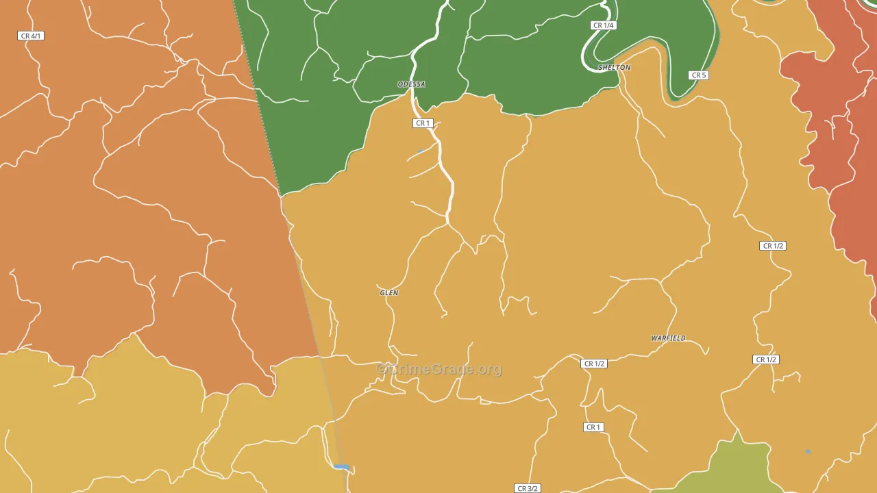 Glen, WV Map of Assault Rates
