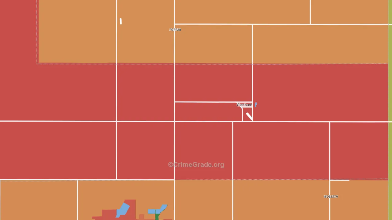 Glenburn, ND Map of Assault Rates