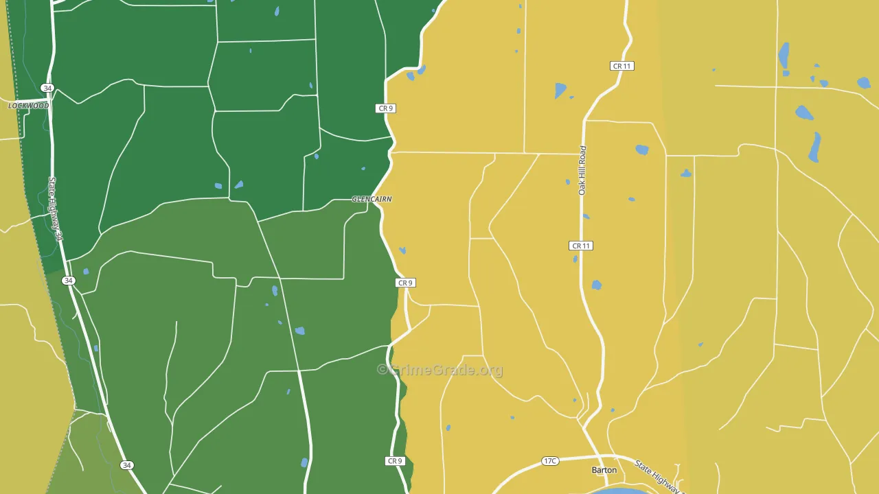 Glencairn, NY Map of Assault Rates