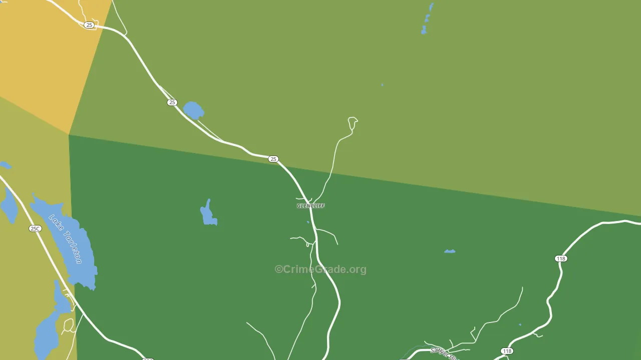 Glencliff, NH Map of Assault Rates