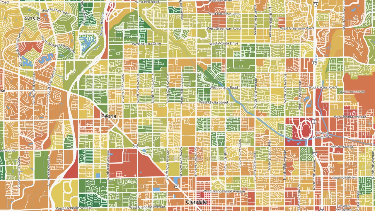 Glendale, AZ Map of Assault Rates