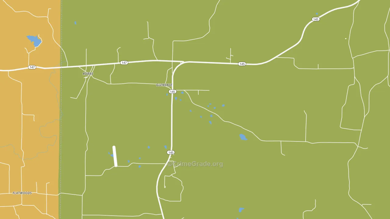 Glendale, IL Map of Assault Rates