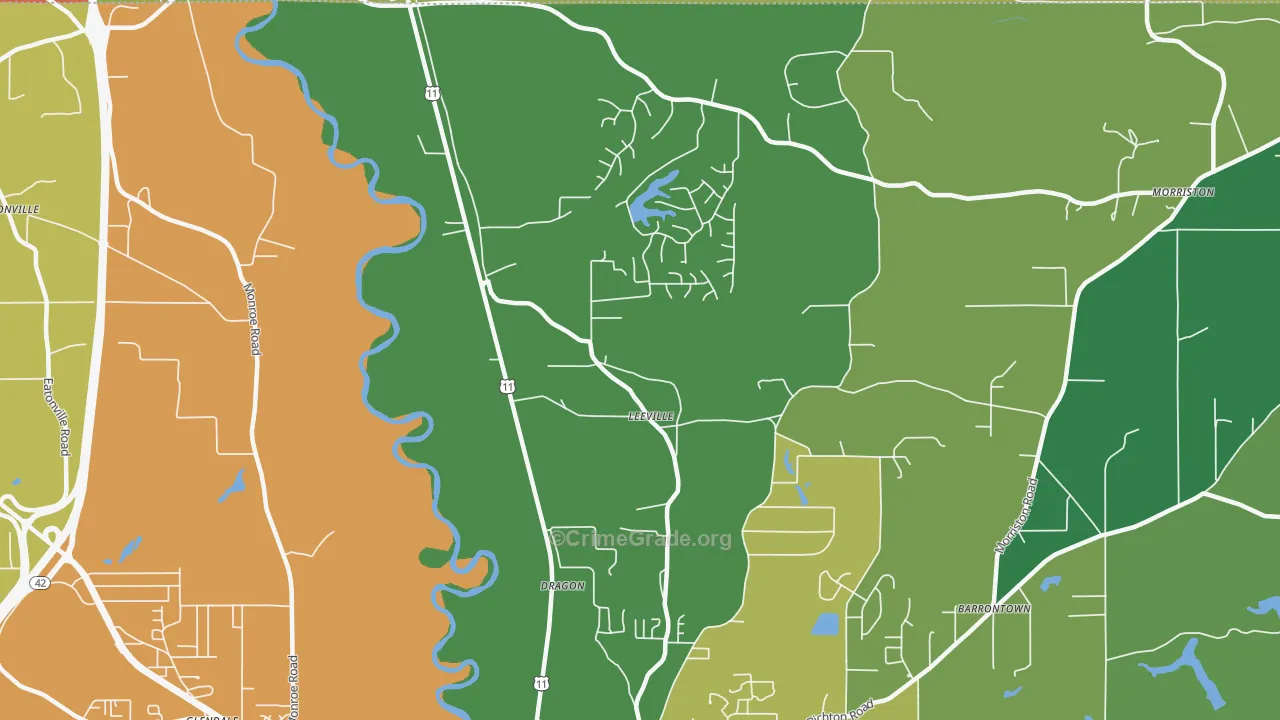 Glendale, MS Map of Assault Rates