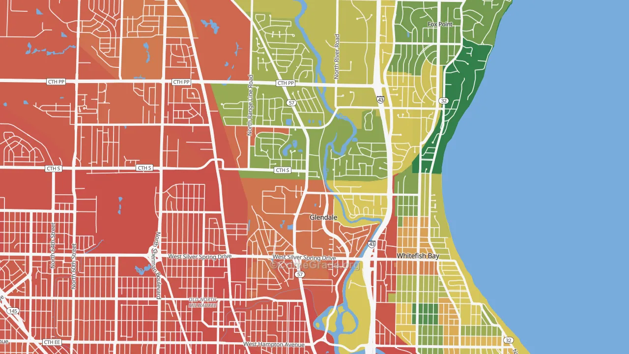 Glendale, WI Map of Assault Rates