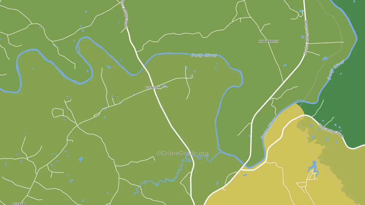 Glendon, NC Map of Assault Rates