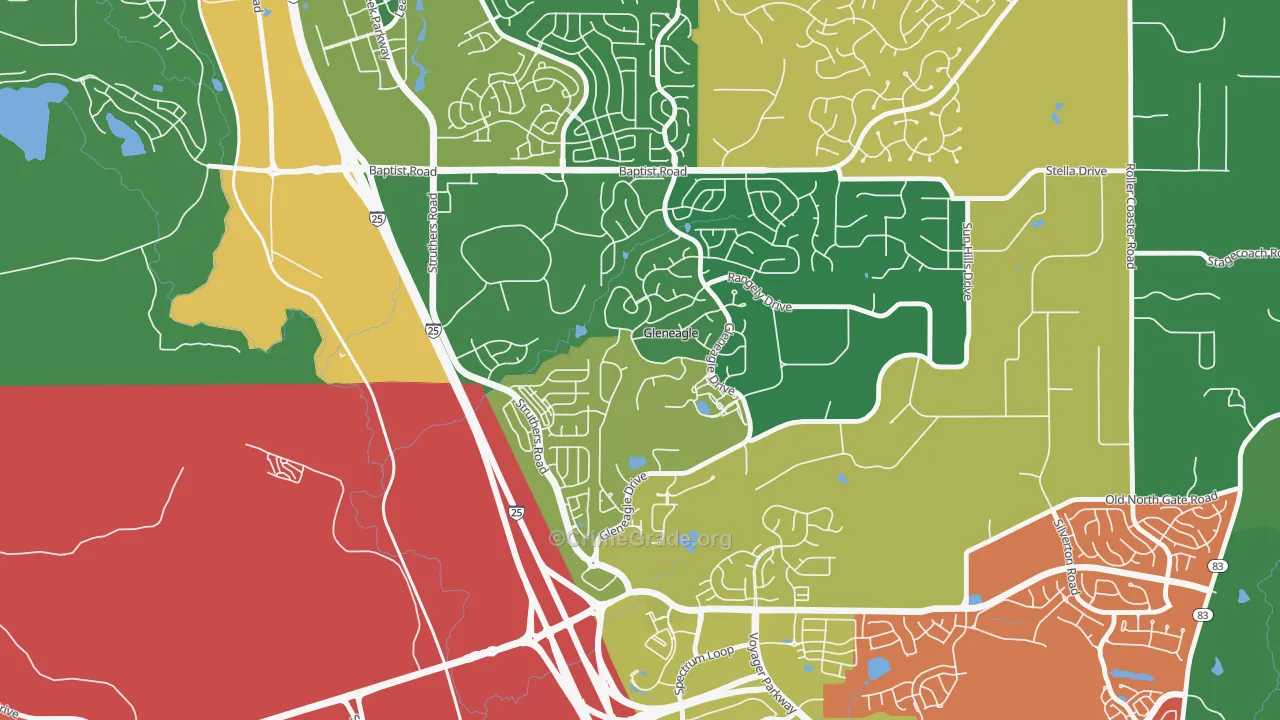 Gleneagle, CO Map of Assault Rates
