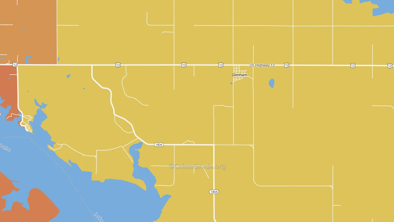 Glenham, SD Map of Assault Rates