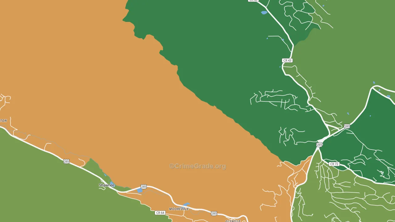 Glenisle, CO Map of Assault Rates