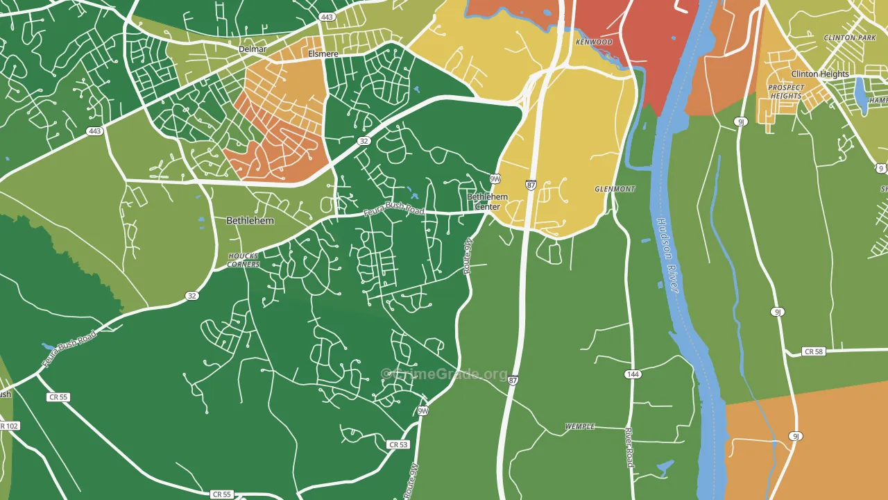 Glenmont, NY Map of Assault Rates