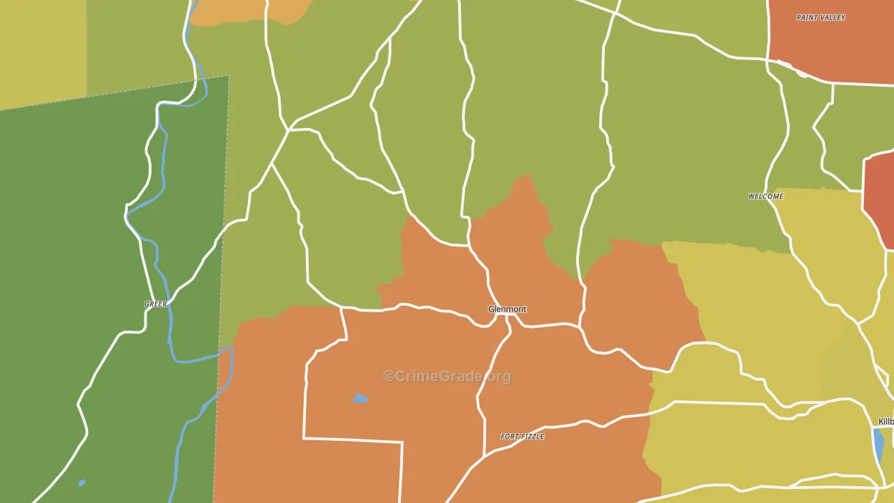 Glenmont, OH Map of Assault Rates