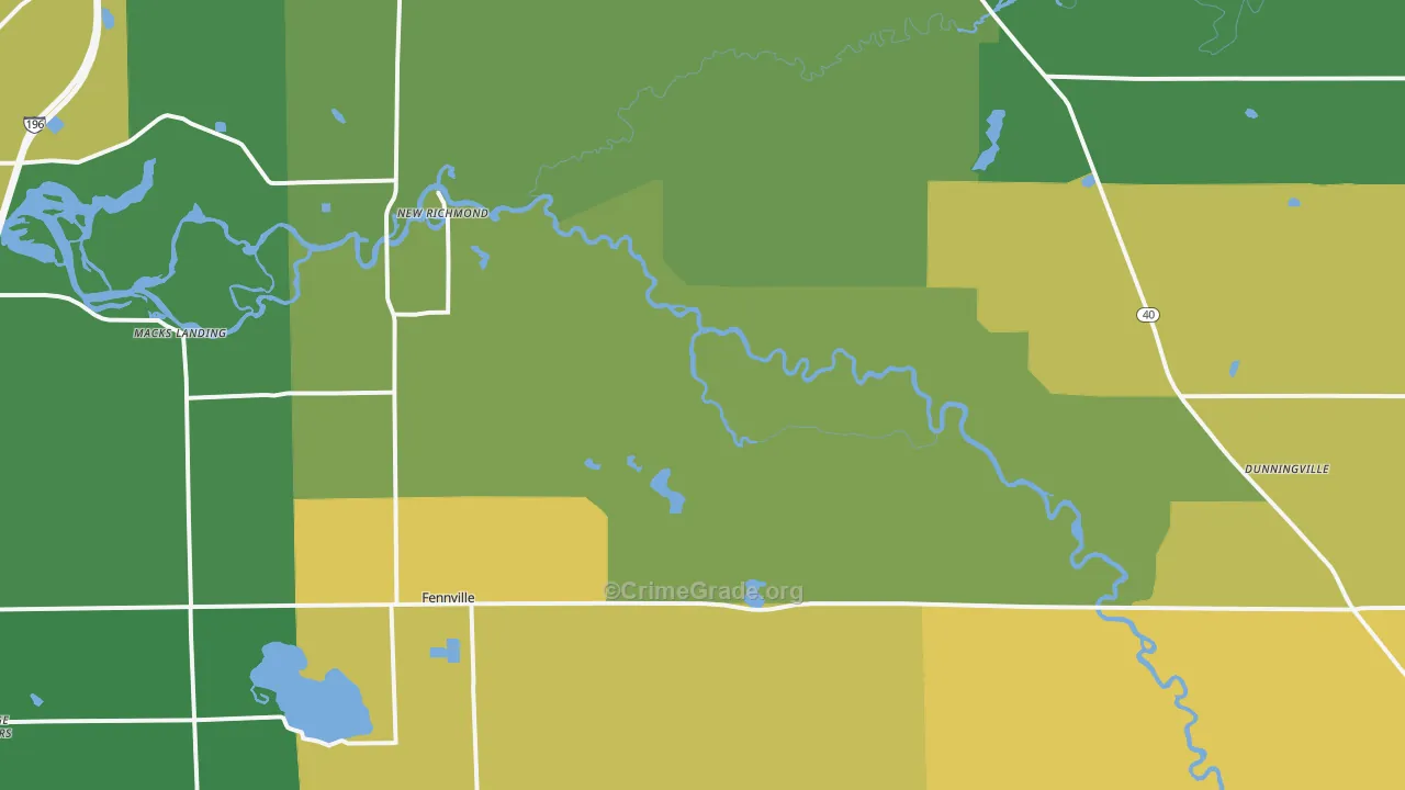 Glenn, MI Map of Assault Rates