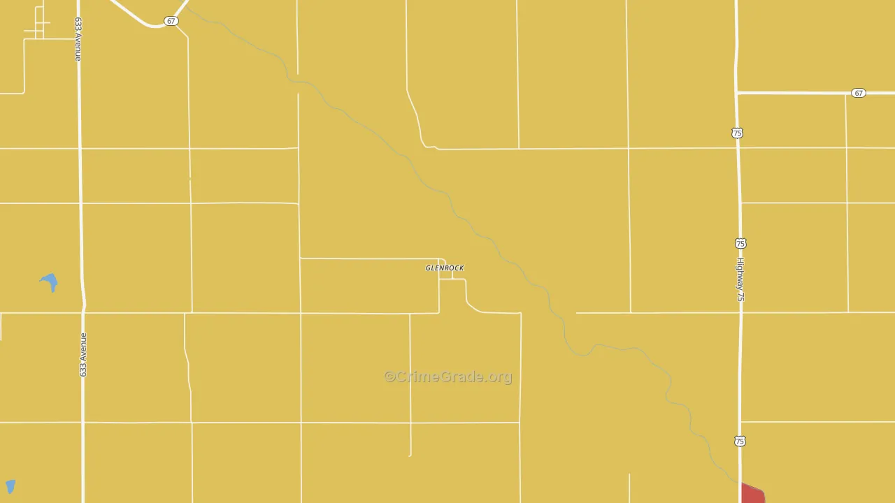 Glenrock, NE Map of Assault Rates