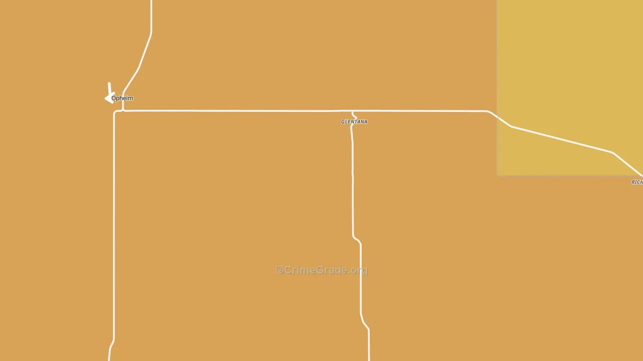 Glentana, MT Map of Assault Rates