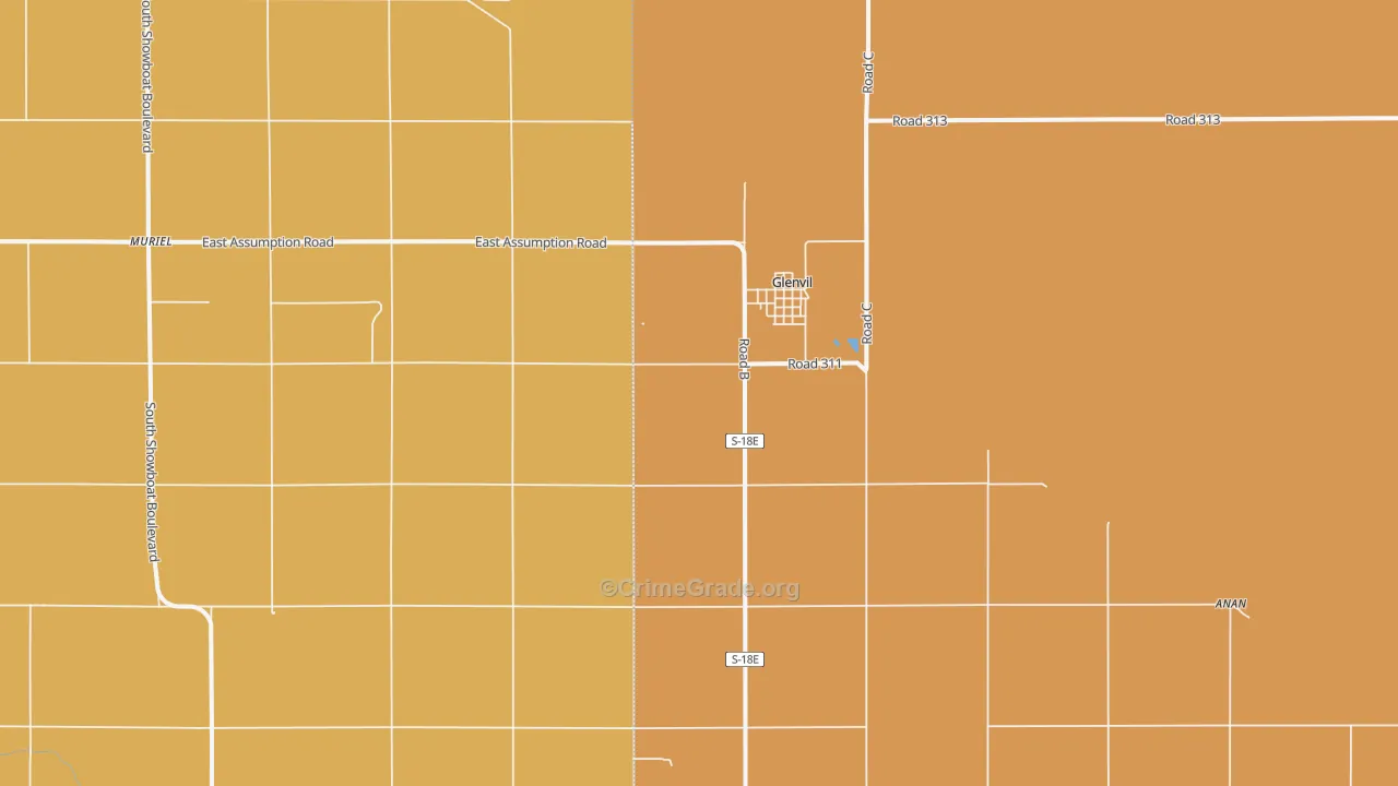 Glenvil, NE Map of Assault Rates