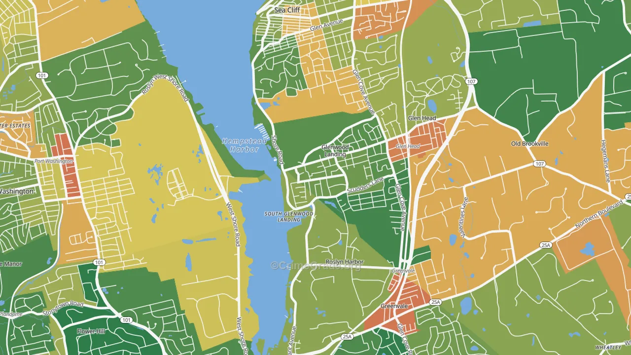 Glenwood Landing, NY Map of Assault Rates