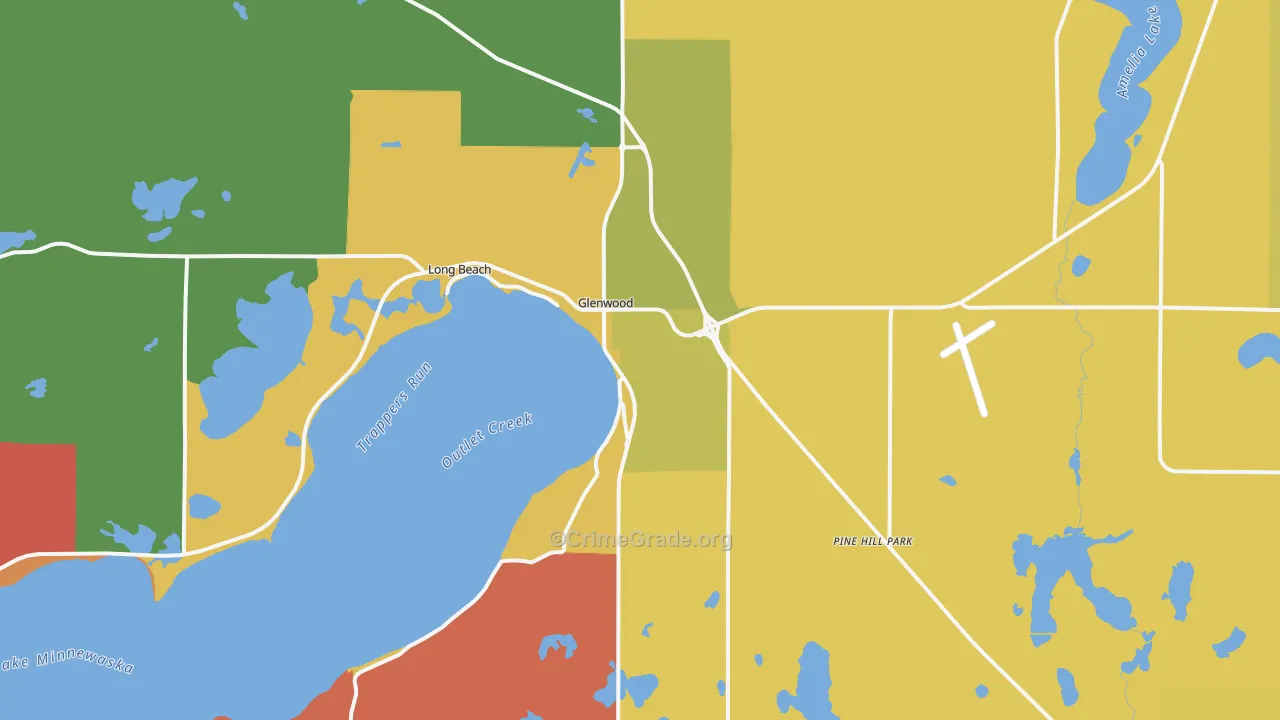 Glenwood, MN Map of Assault Rates