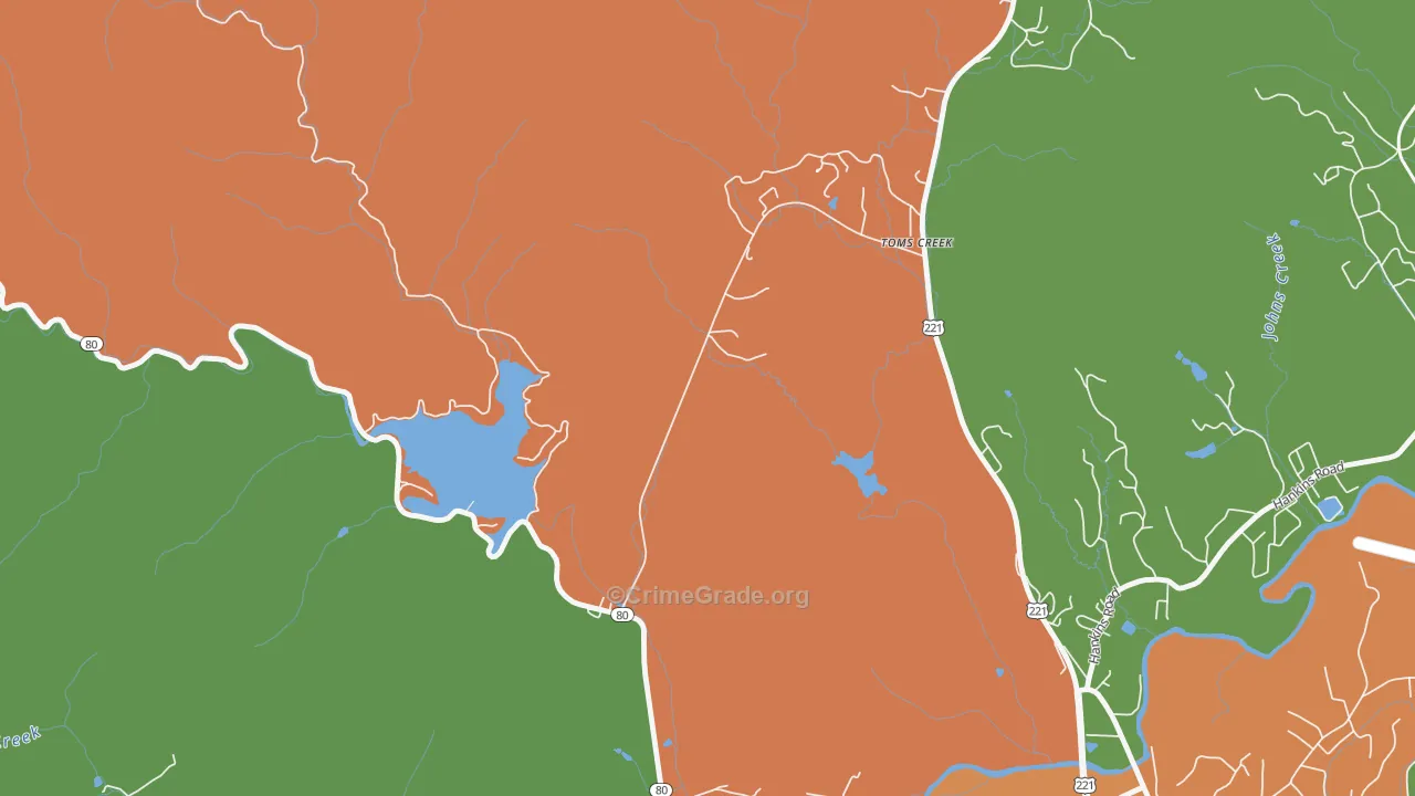 Glenwood, NC Map of Assault Rates