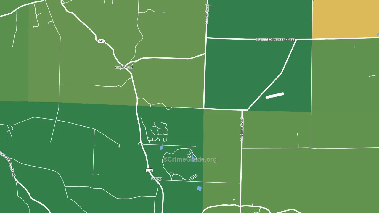Glenwood, NY Map of Assault Rates