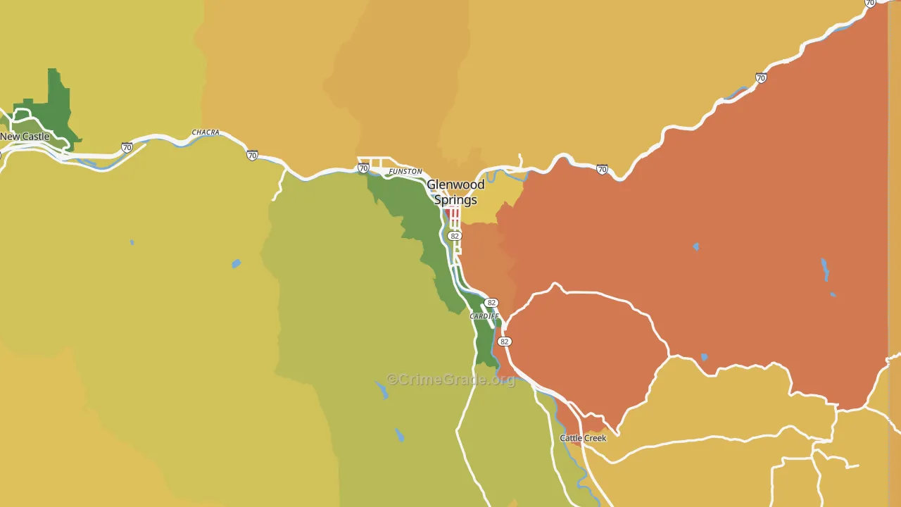 Glenwood Springs, CO Map of Assault Rates