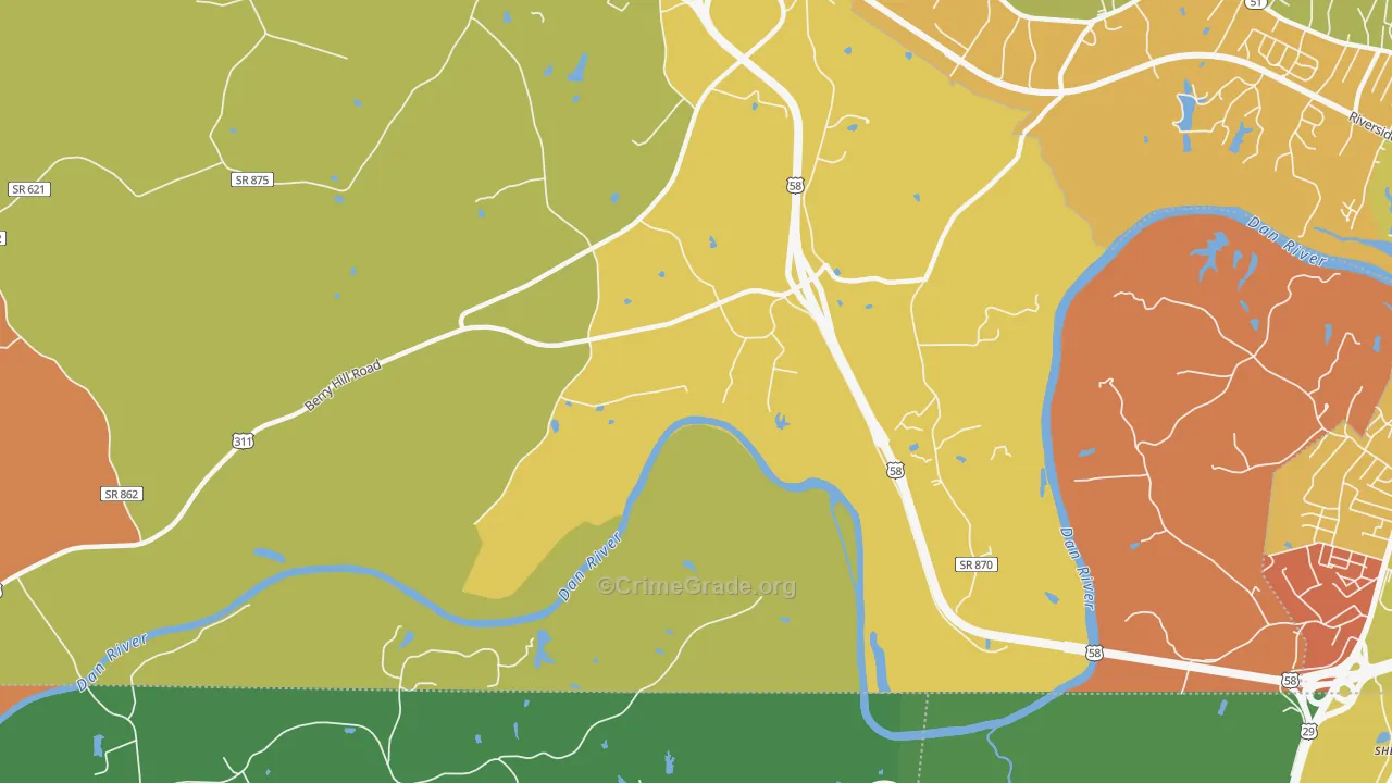 Glenwood, VA Map of Assault Rates
