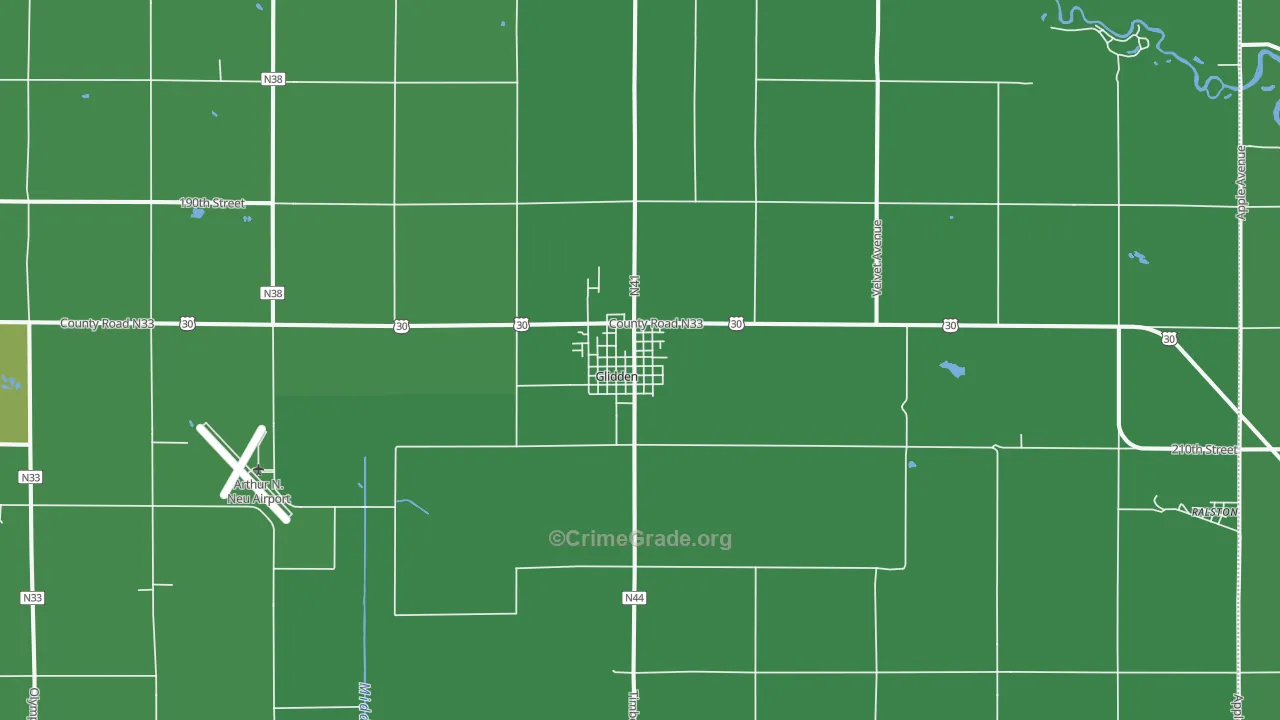 Glidden, IA Map of Assault Rates