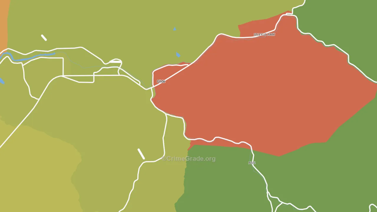 Glide, OR Map of Assault Rates