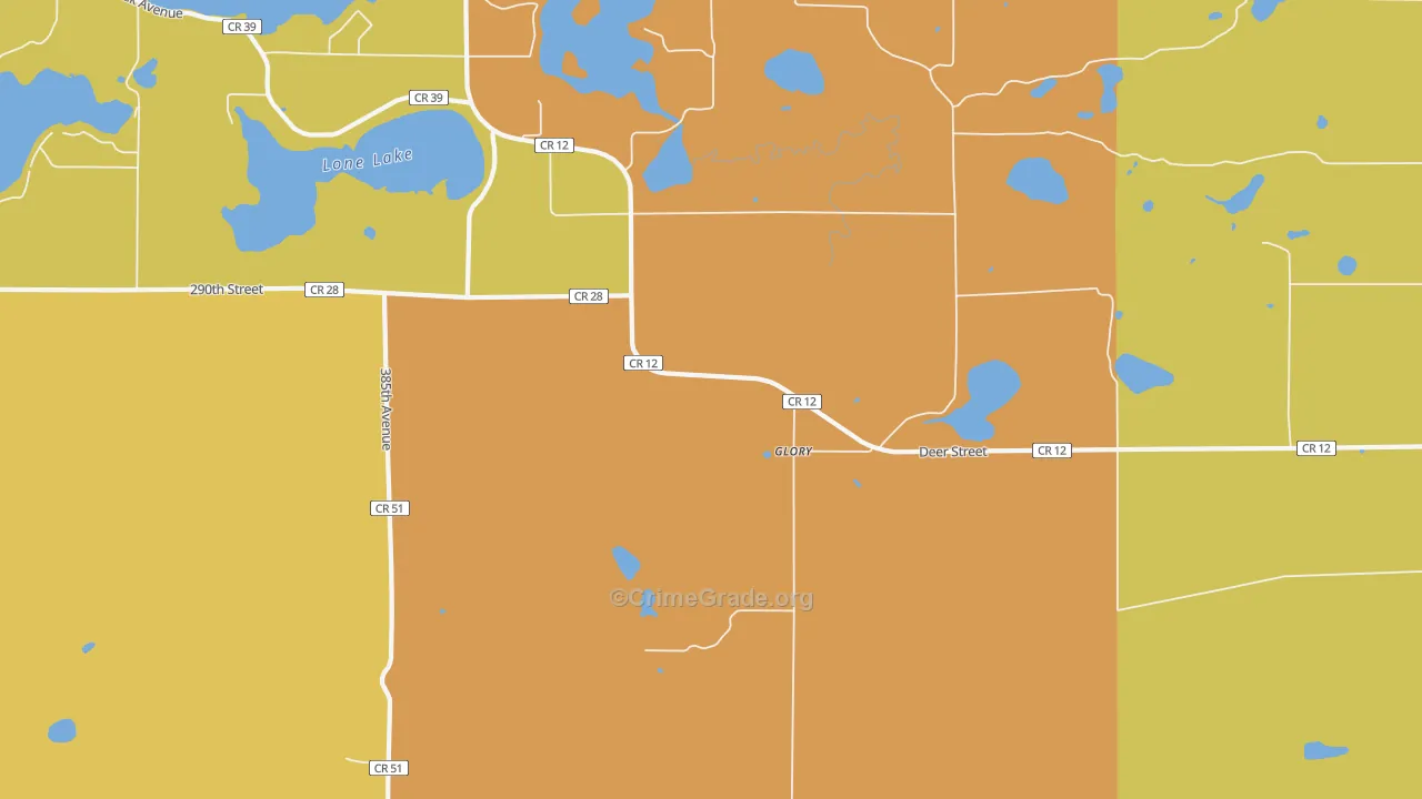 Glory, MN Map of Assault Rates
