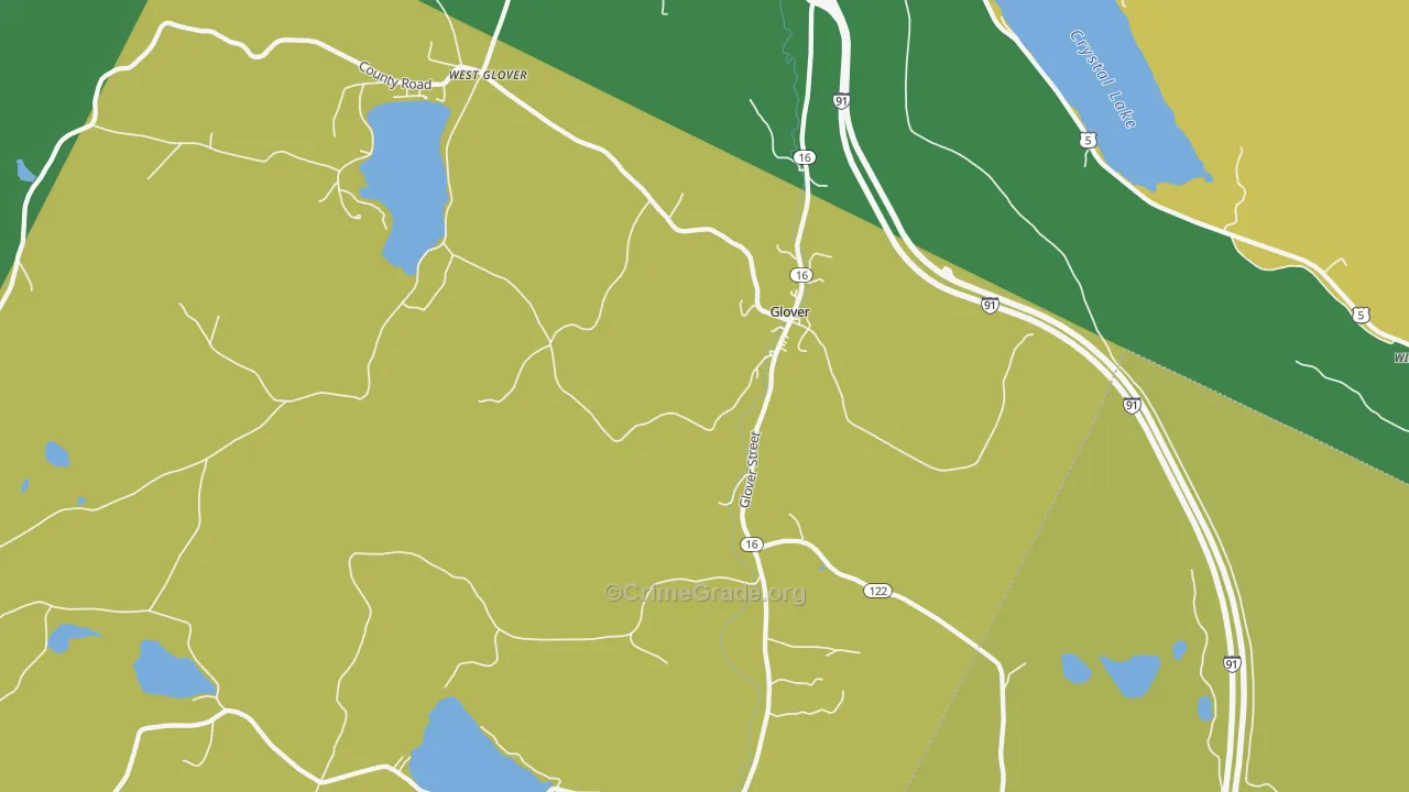 Glover, VT Map of Assault Rates