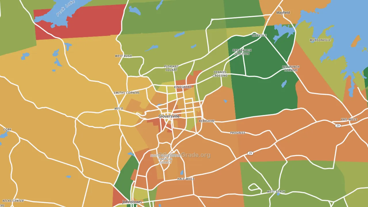 Gloversville, NY Map of Assault Rates