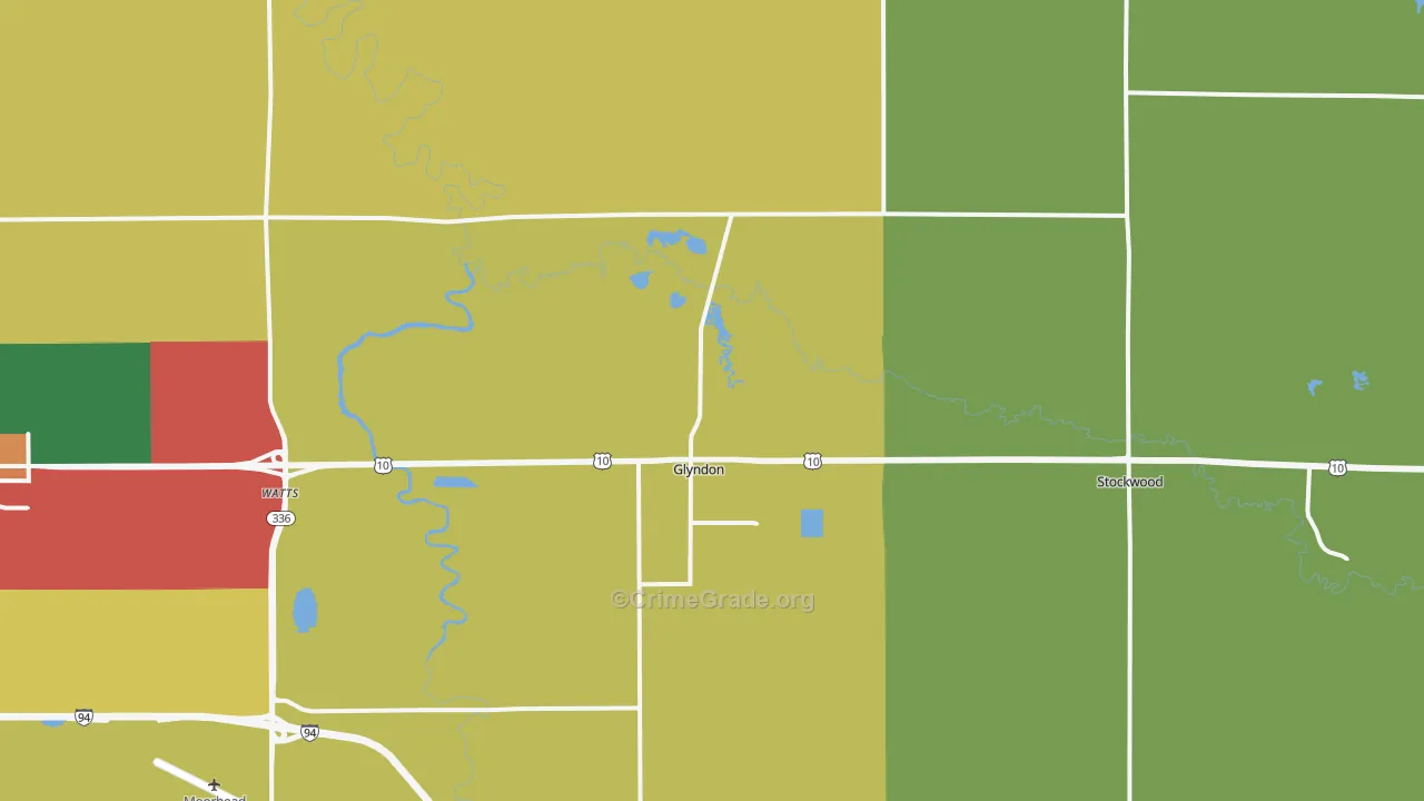 Glyndon, MN Map of Assault Rates