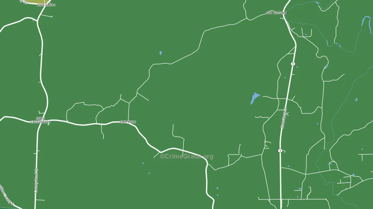 Gnatville, AL Map of Assault Rates