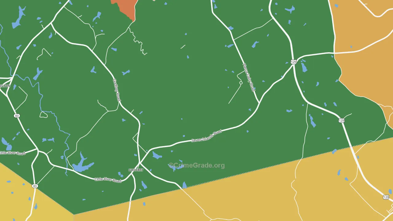 Godfrey, GA Map of Assault Rates