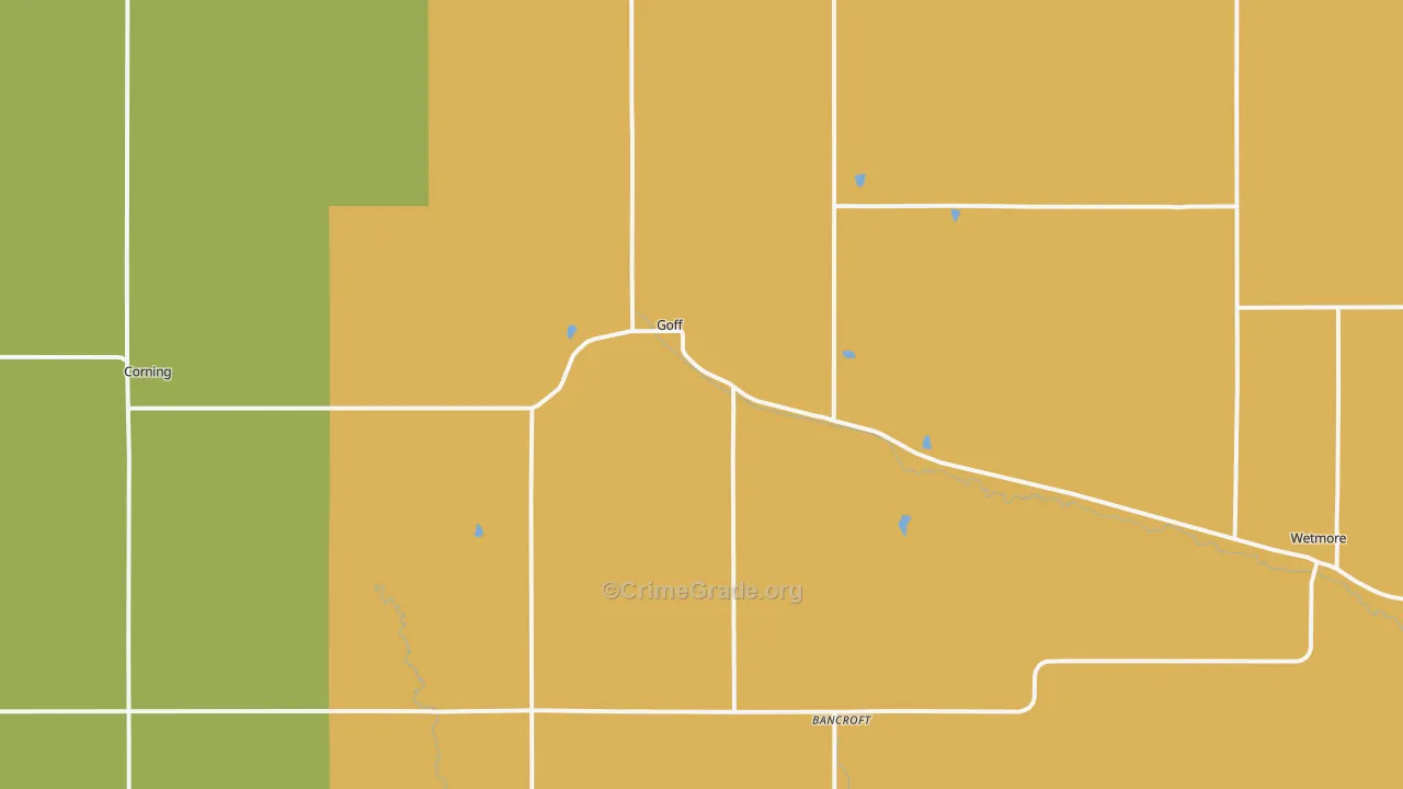 Goff, KS Map of Assault Rates